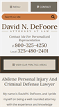 Mobile Screenshot of defoorelaw.com