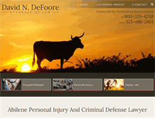 Tablet Screenshot of defoorelaw.com